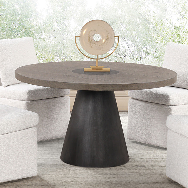 Broager - 5 Pc Dining Table Set (Light Gray Caster Chairs)