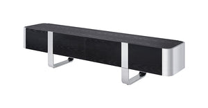 Leknes - TV Stand Black w/ Silver Frame