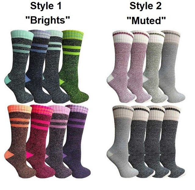 8-Pairs Women’s Thermal Moisture-Wicking Tube Socks