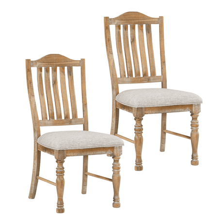 Styne Dining Chair with Vertical Slat - Back and Wood Frame, Set of 2 - Dining Chairs