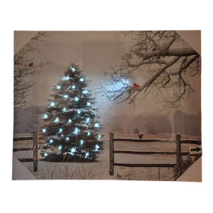 Lighted 16x20 Canvas Print - Christmas in the Meadow