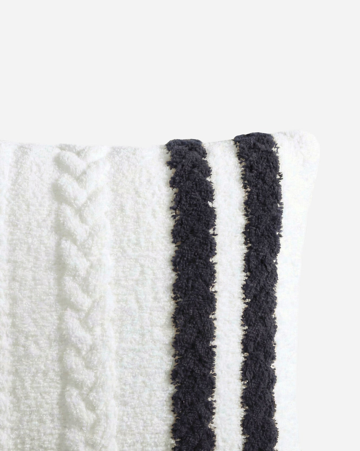 Snug Braided Two-Stripes Throw Pillow