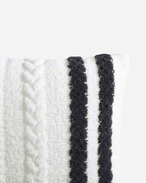 Snug Braided Two-Stripes Throw Pillow