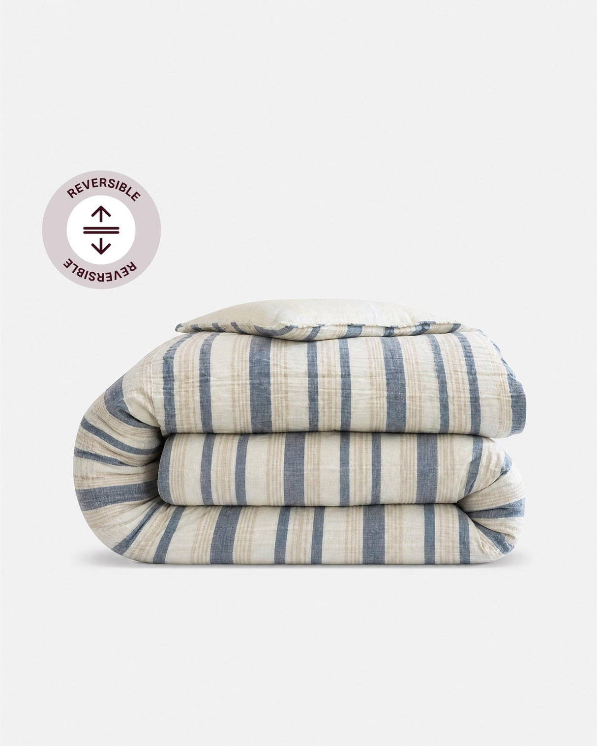 Coastal Reversible Cotton Mist Duvet Cover