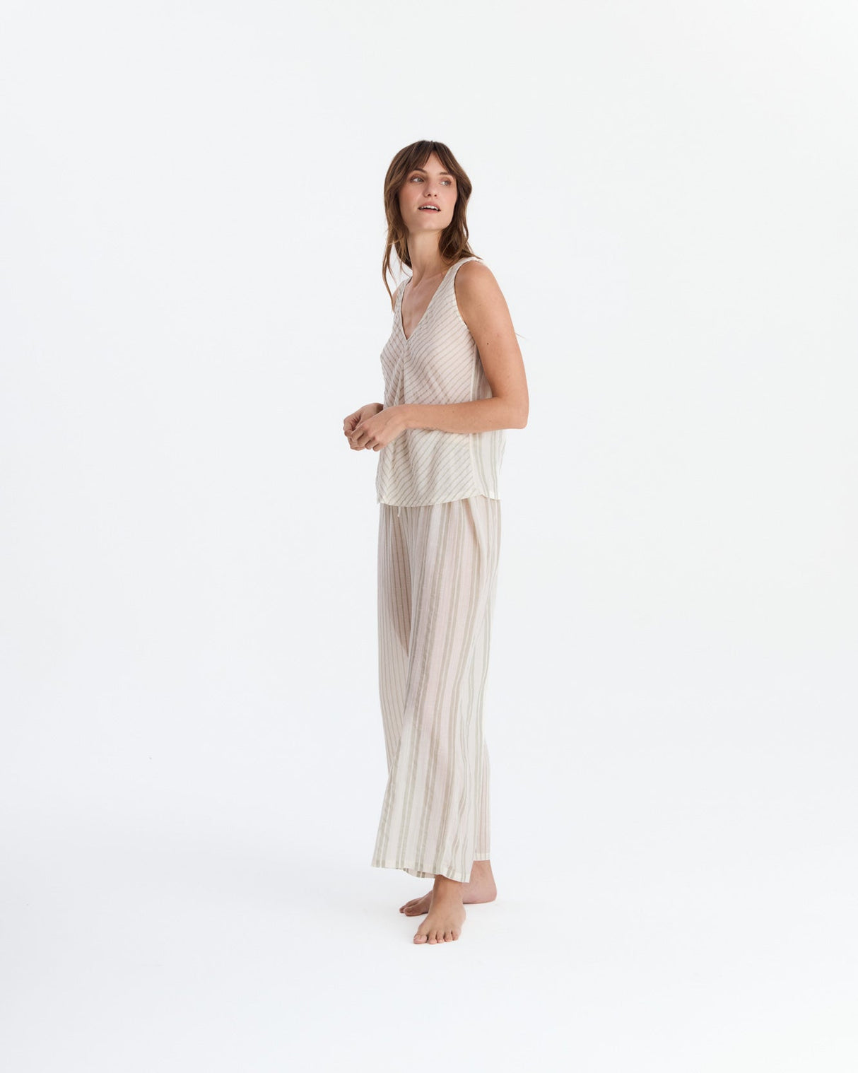 Salvia Cotton Mist Long Pajama Set