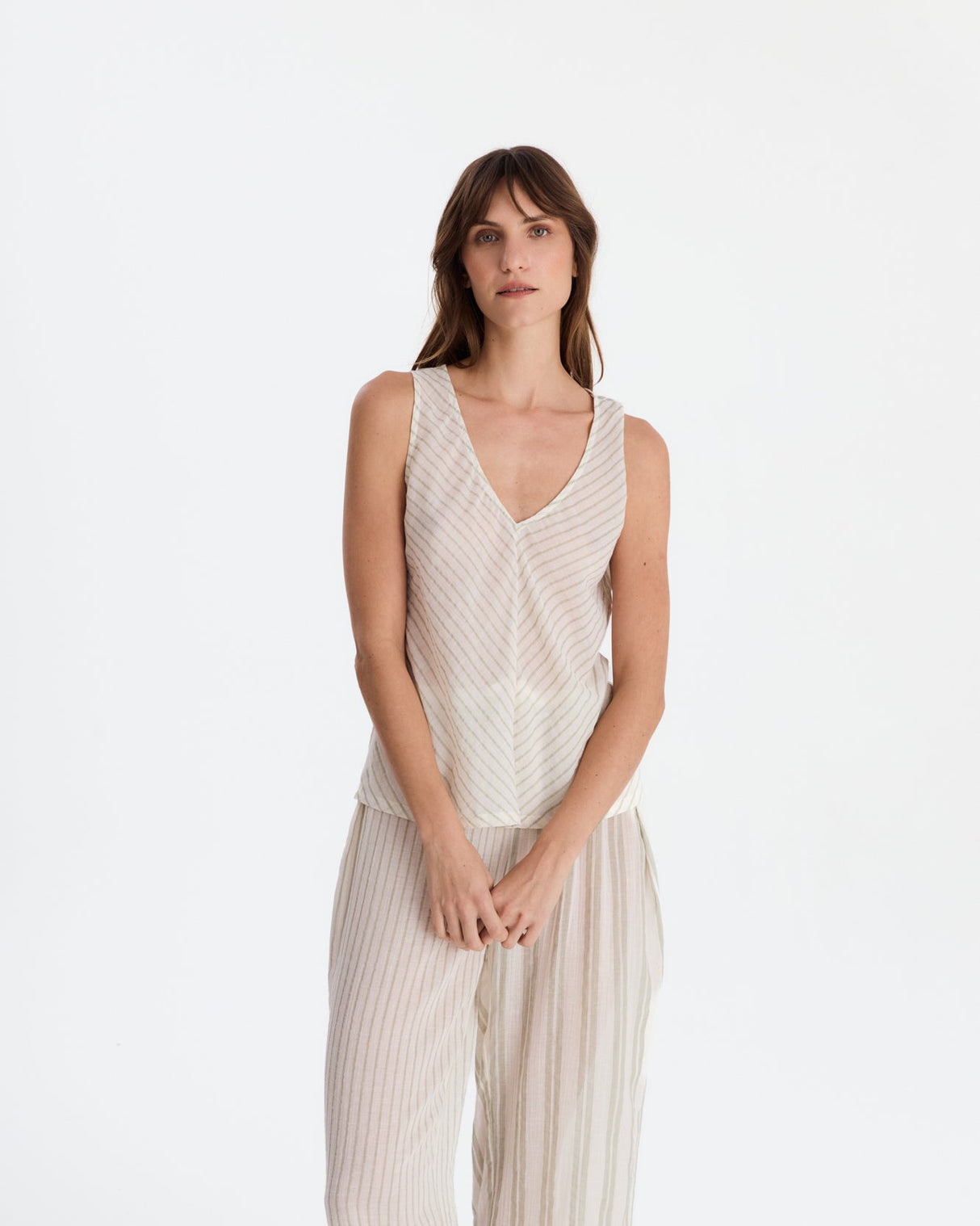 Salvia Cotton Mist Long Pajama Set