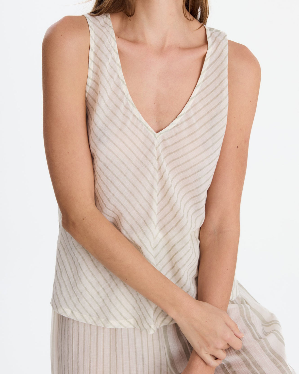 Salvia Cotton Mist Long Pajama Set