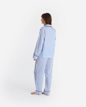 Silky Lyocell Lovely Stripes Long Pajama Set
