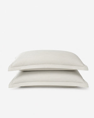 Perla Reversible Cotton Sateen Sham Set
