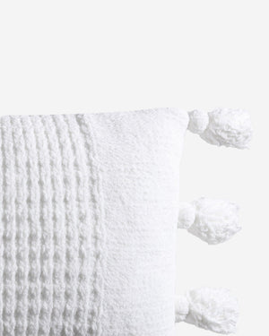 Braided Pom Pom Lumbar Pillow