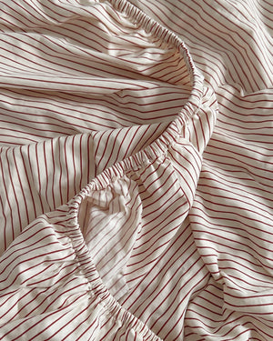 Rimini Stripe Cotton Sateen Fitted Sheet