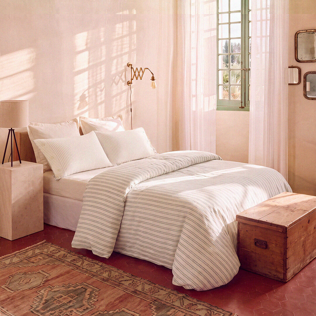 Salvia Reversible Cotton Mist Duvet Cover