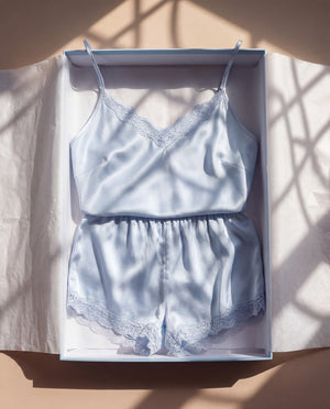EcoSilk Lace Trim Cami & Short Set