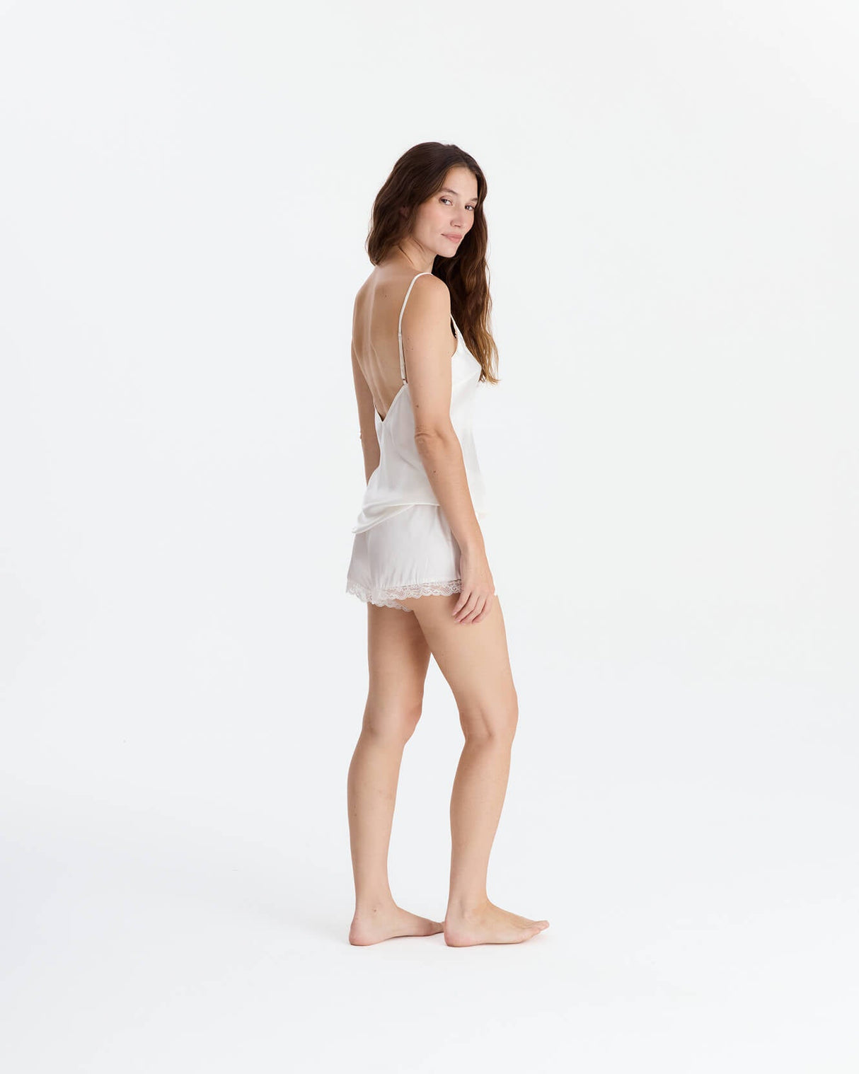 EcoSilk Lace Trim Cami & Short Set