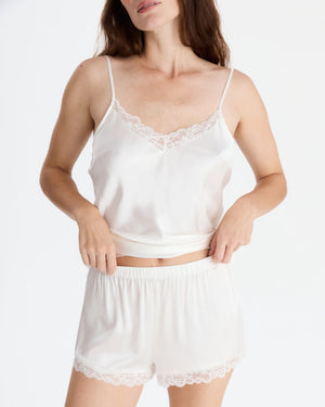 EcoSilk Lace Trim Cami & Short Set