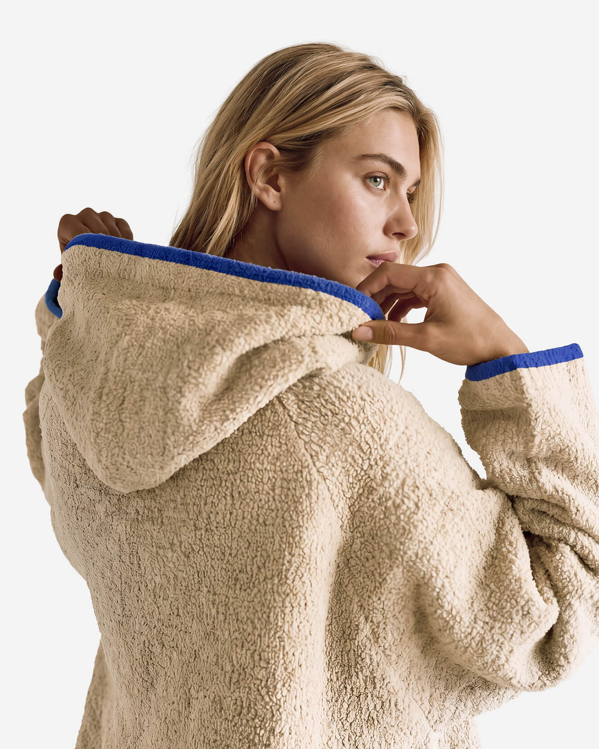 Snug Blanket Hoodie with Piping