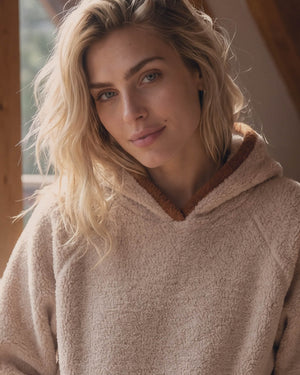 Snug Blanket Hoodie with Piping