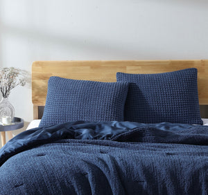 Snug Waffle + Bamboo Viscose Sham Set
