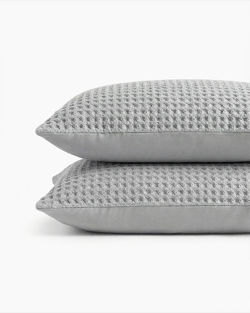 Snug Waffle + Bamboo Viscose Sham Set