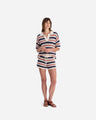 Notte Stripe Cloud Crochet Polo Shirt