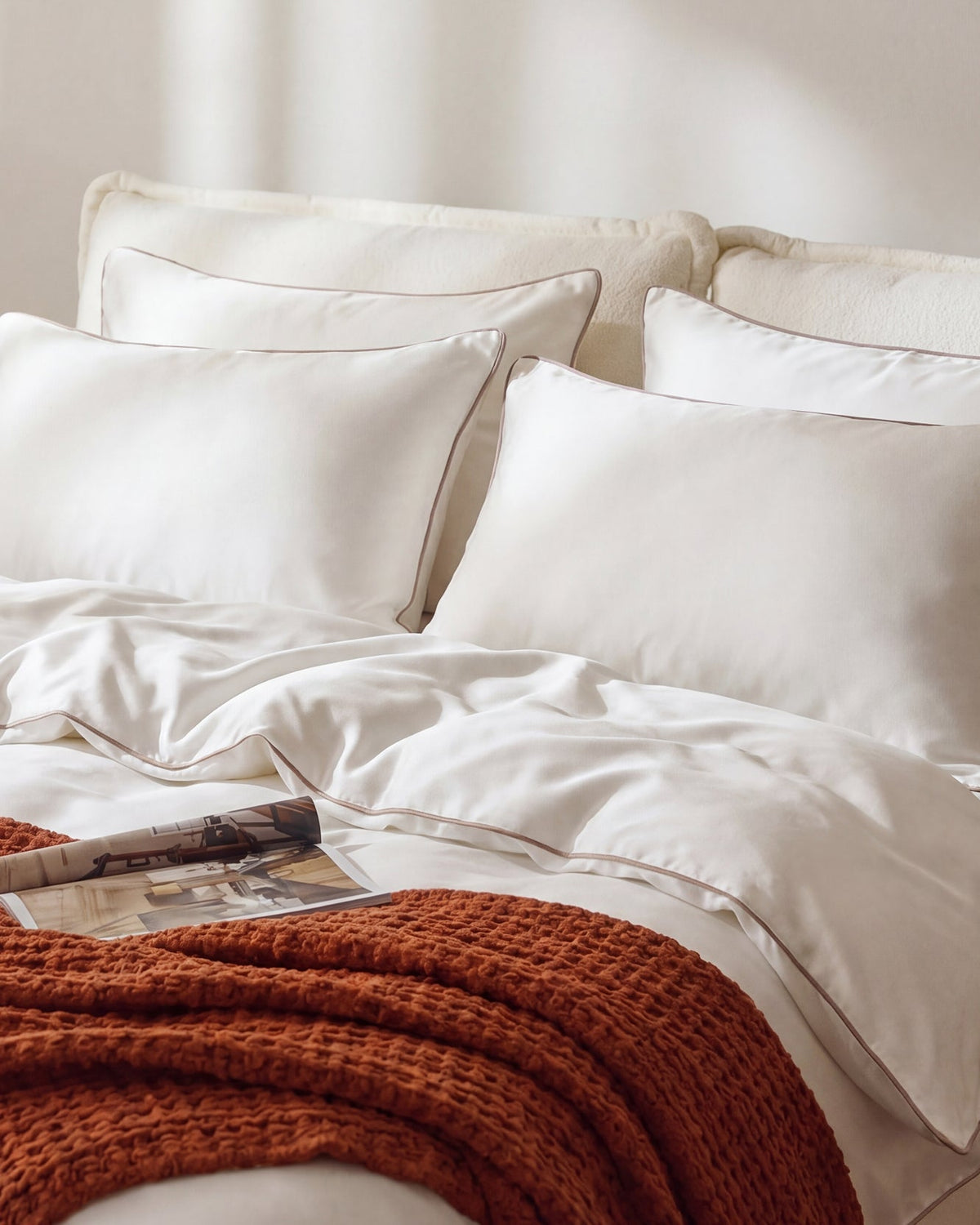 Bamboo Viscose Luxe Duvet Cover with Piping