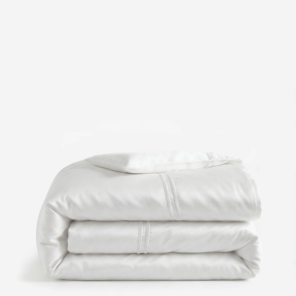 Luce Cotton Sateen Embroidered Duvet Cover