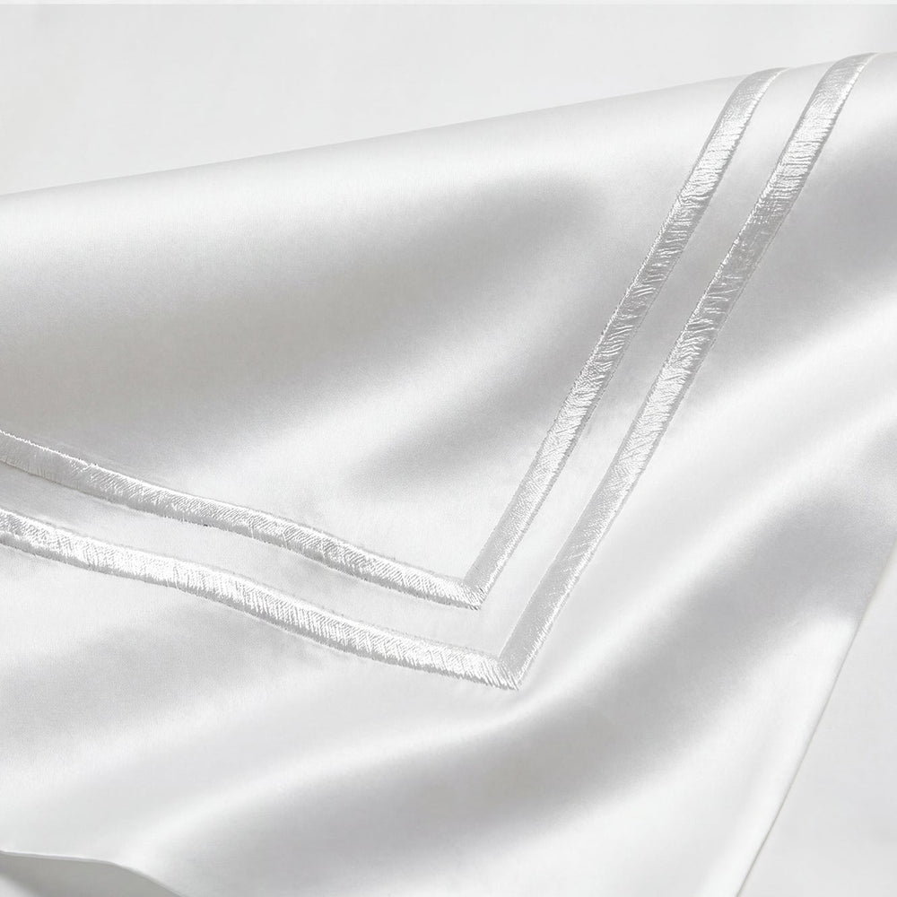Luce Cotton Sateen Embroidered Duvet Cover