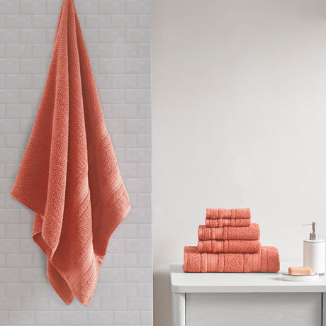 Super soft cotton quick dry bath towel 6 piece set - 6 colors available - Tuesday Morning - Bath Towels