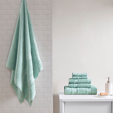 Super soft cotton quick dry bath towel 6 piece set - 6 colors available - Tuesday Morning - Bath Towels