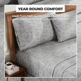 Superior Melange Flannel Cotton Two-Toned Fuzzy Pillowcases, Set of 2 - Pillowcases by Superior Brand