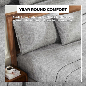 Superior Melange Flannel Cotton Two-Toned Fuzzy Pillowcases, Set of 2 - Pillowcases by Superior Brand