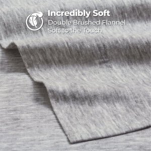 Superior Melange Flannel Cotton Two-Toned Fuzzy Pillowcases, Set of 2 - Pillowcases by Superior Brand