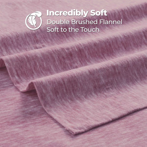 Superior Melange Flannel Cotton Two-Toned Fuzzy Pillowcases, Set of 2 - Pillowcases by Superior Brand