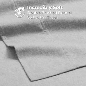 Superior Melange Flannel Cotton Two-Toned Fuzzy Pillowcases, Set of 2 - Pillowcases by Superior Brand