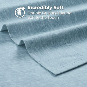 Superior Melange Flannel Cotton Two-Toned Fuzzy Pillowcases, Set of 2 - Pillowcases by Superior Brand