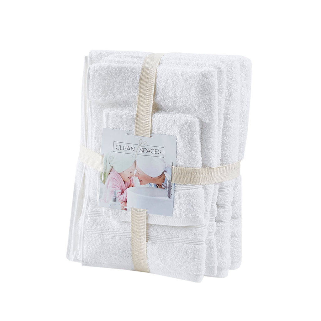 Sustainable antimicrobial bath towel 6 piece set - 4 colors available - Tuesday Morning - Bath Towels