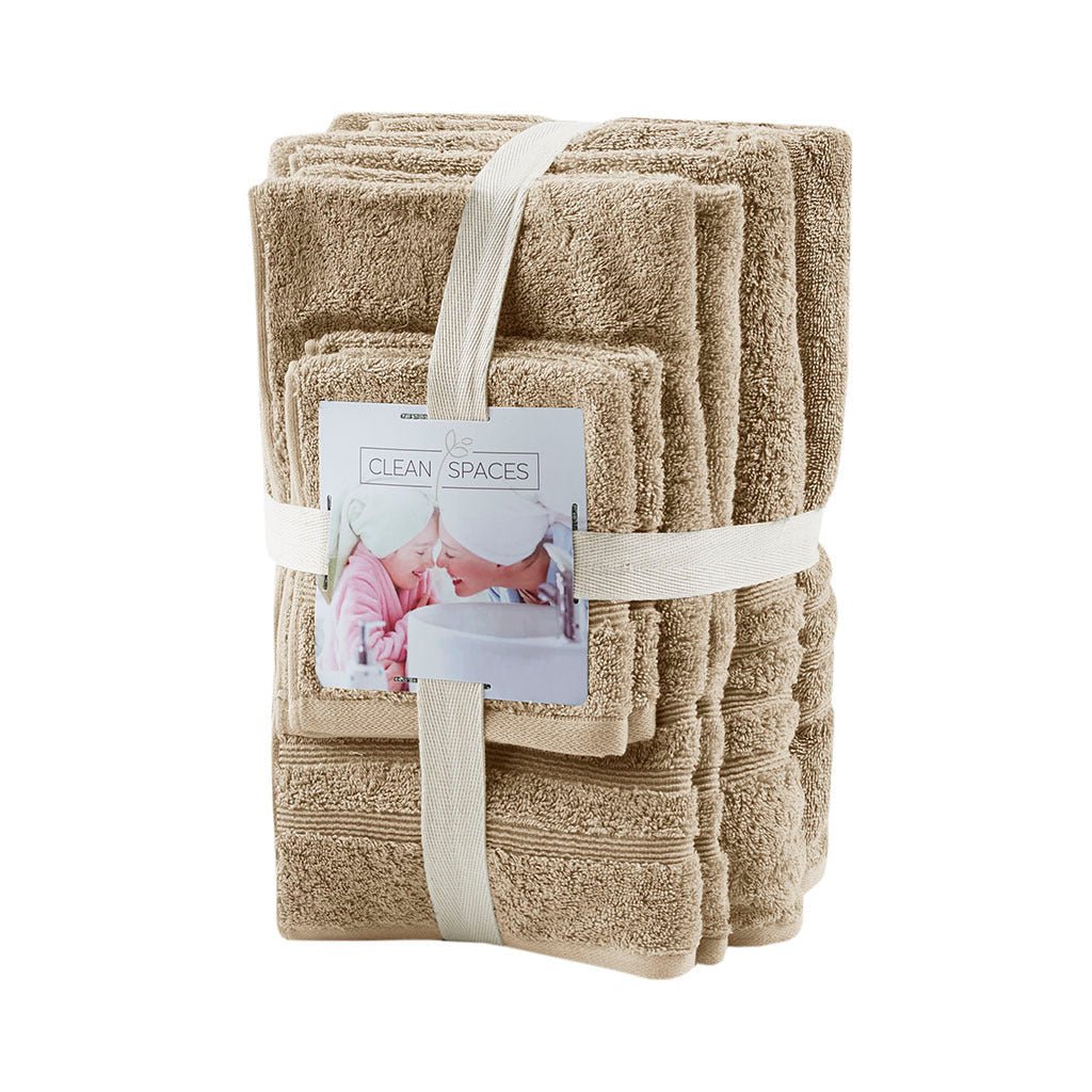 Sustainable antimicrobial bath towel 6 piece set - 4 colors available - Tuesday Morning - Bath Towels