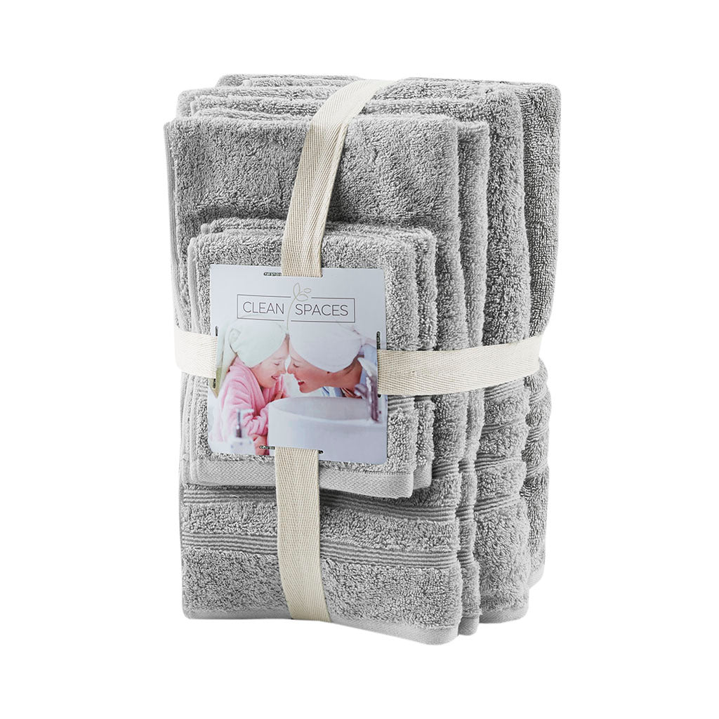Sustainable antimicrobial bath towel 6 piece set - 4 colors available - Tuesday Morning - Bath Towels