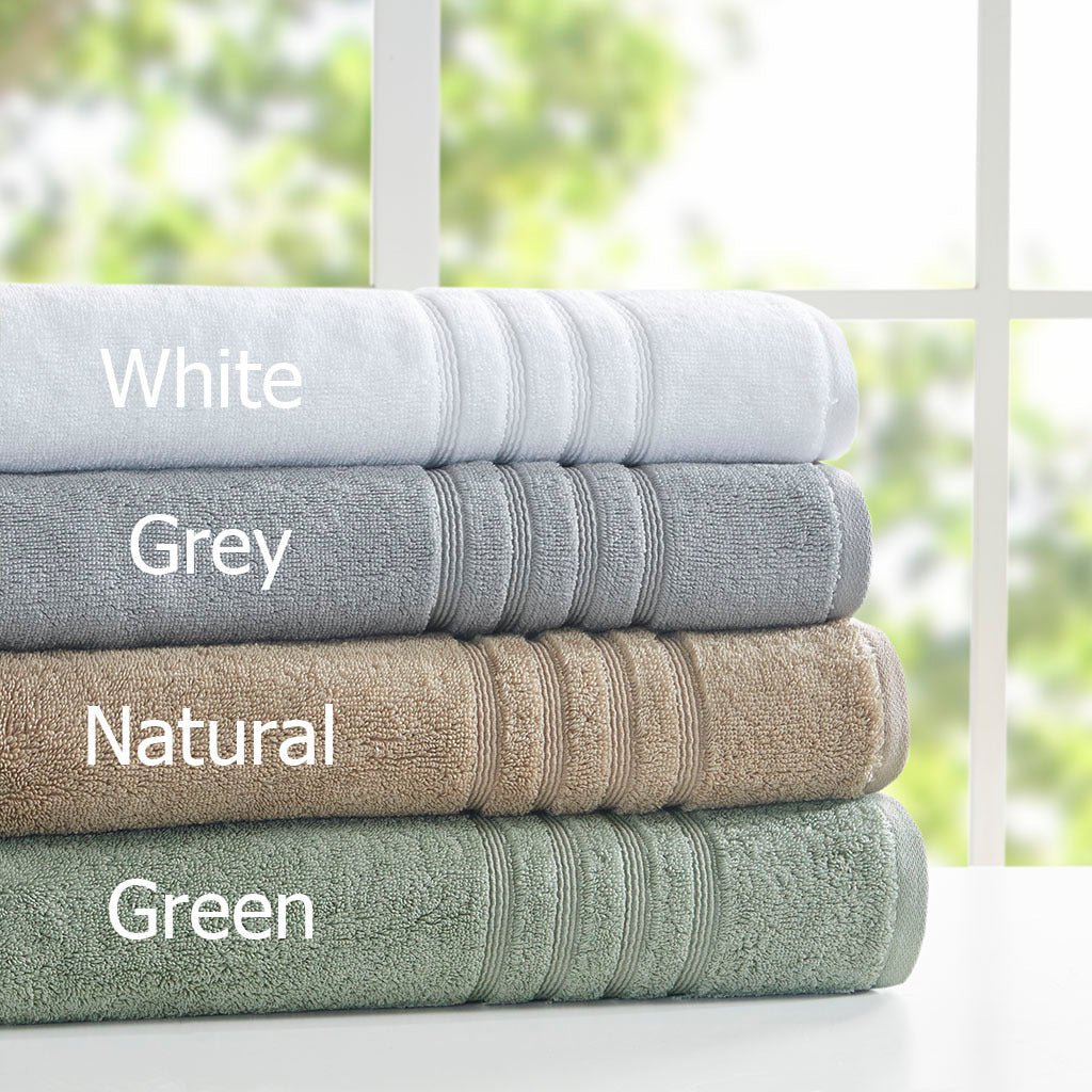 Sustainable antimicrobial bath towel 6 piece set - 4 colors available - Tuesday Morning - Bath Towels