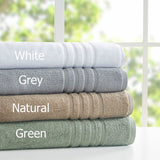 Sustainable antimicrobial bath towel 6 piece set - 4 colors available - Tuesday Morning - Bath Towels
