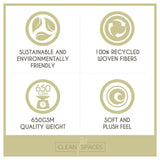 Sustainable antimicrobial bath towel 6 piece set - 4 colors available - Tuesday Morning - Bath Towels
