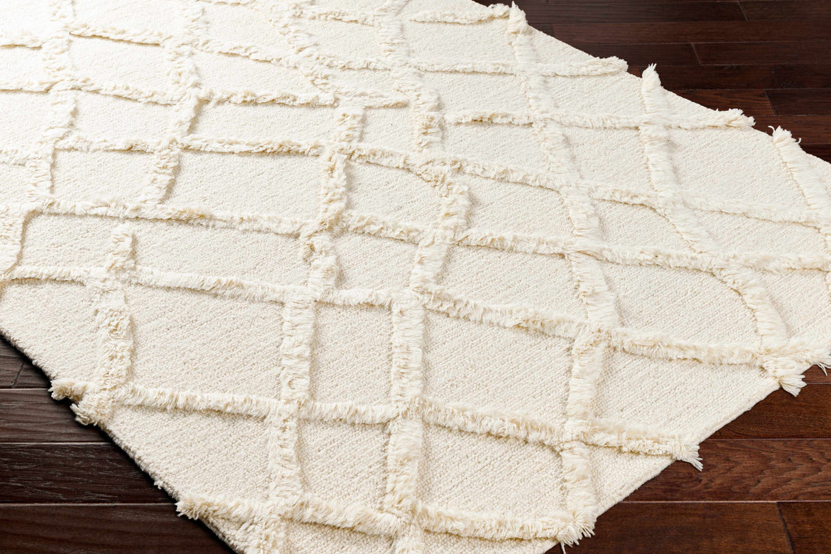 Adica Cream Wool Area Rug - Clearance