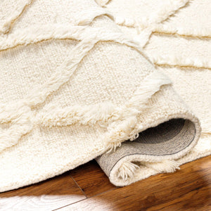 Adica Cream Wool Area Rug - Clearance