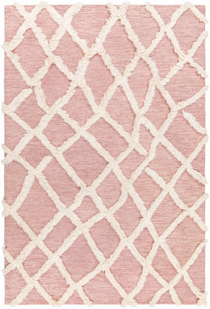 Adica Pink Wool Area Rug - Clearance