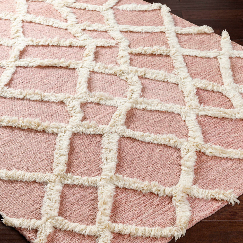 Adica Pink Wool Area Rug - Clearance