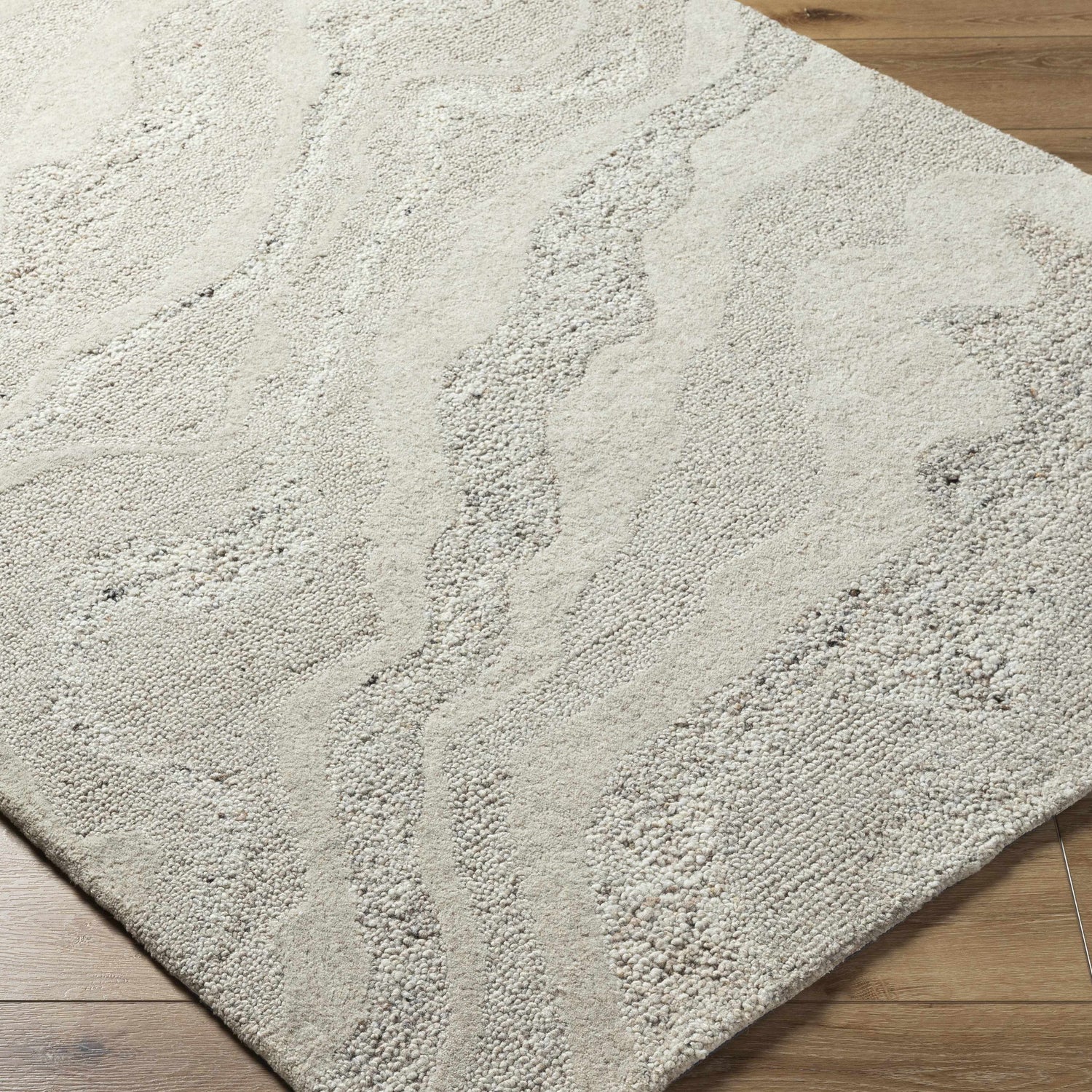 Siani Cream Wool Area Rug