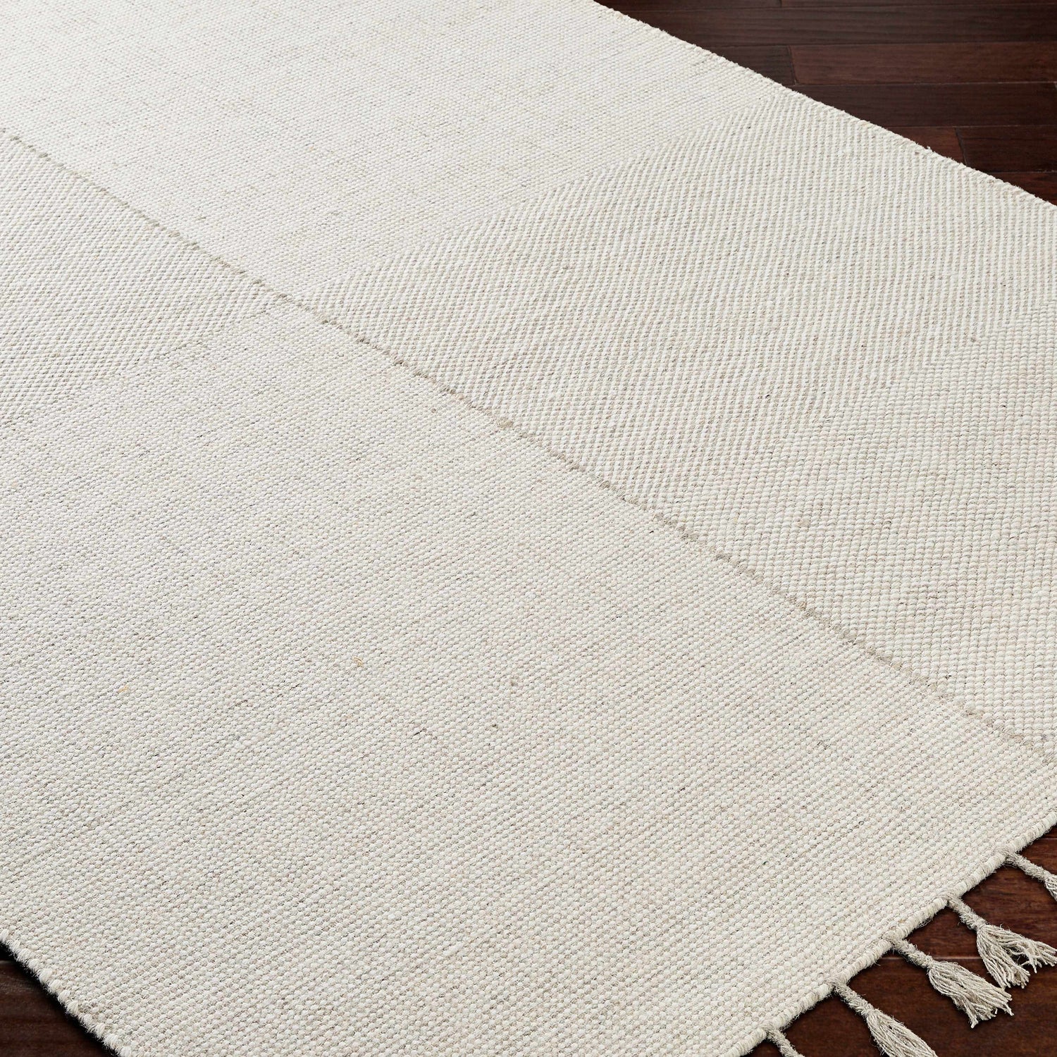 Abhay Cream Wool Area Rug - Clearance