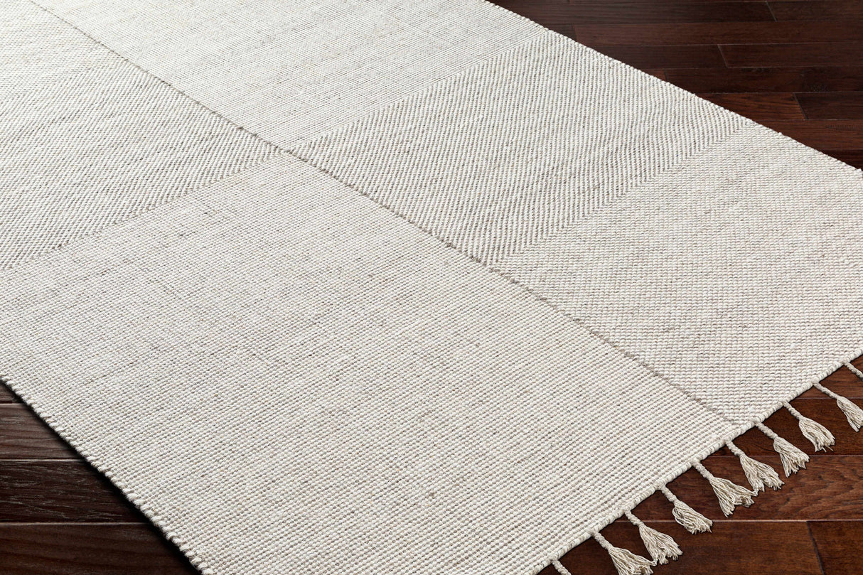 Abhay Beige Wool Area Rug - Clearance