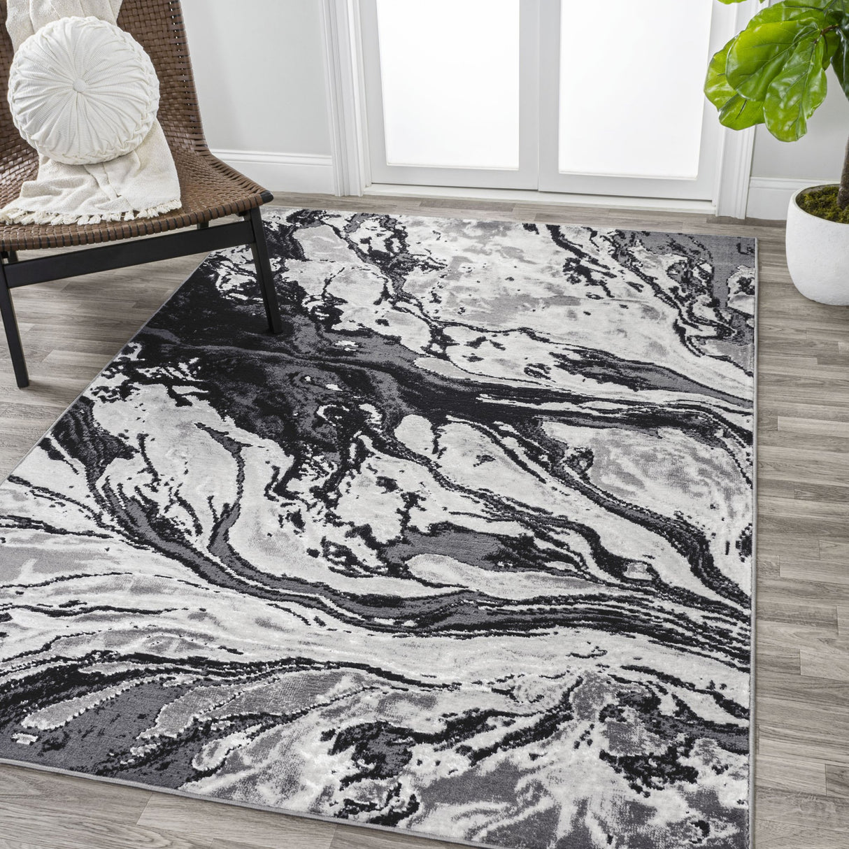Swirl Marbled Abstract Area Rug - 3 colors Available - Tuesday Morning - Area Rugs