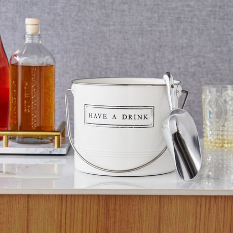 "have a drink" ice bucket and scoop by twine®